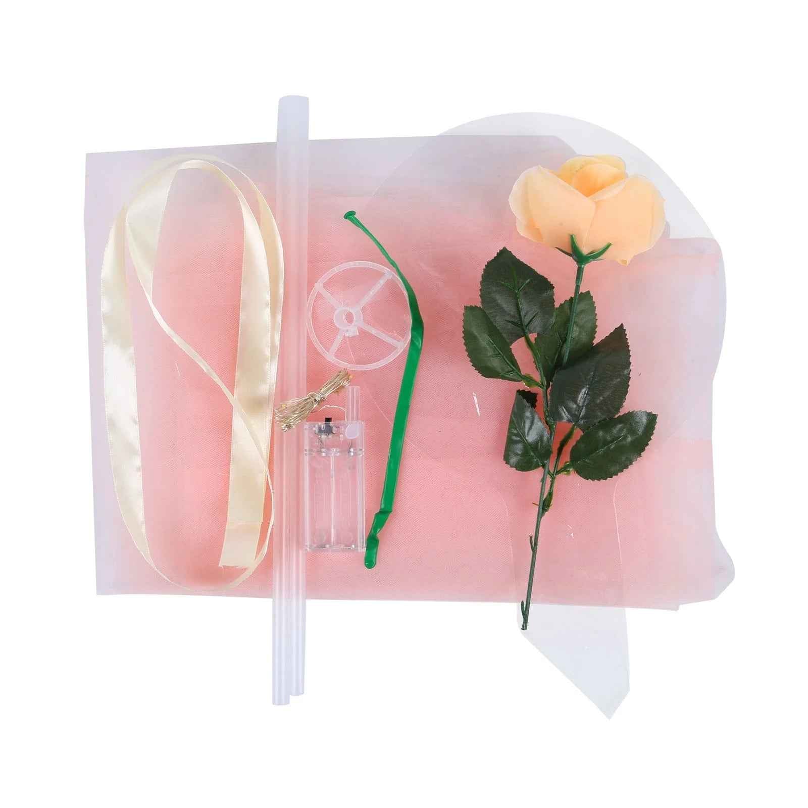 LED Rose Balloon Bouquet Luminous Bobo Ball Valentine Birthday Gift DIY Kit