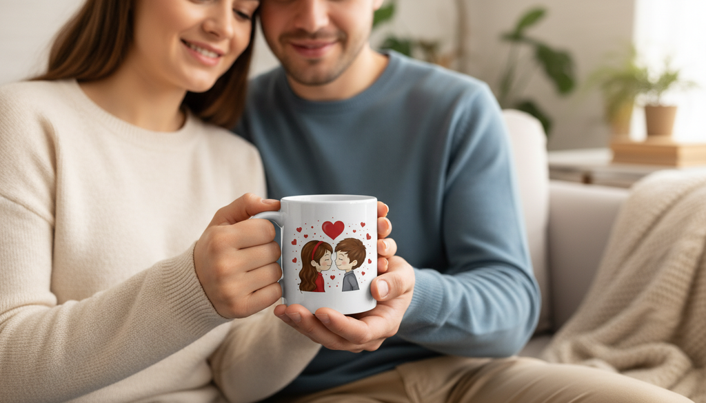 Romantic Ceramic Mug with “I Love You” Design