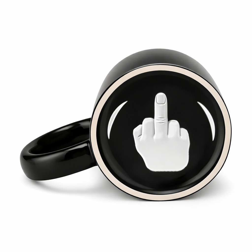 Funny Middle Finger Coffee Mug – “Have a Nice Day” Ceramic Novelty Cup