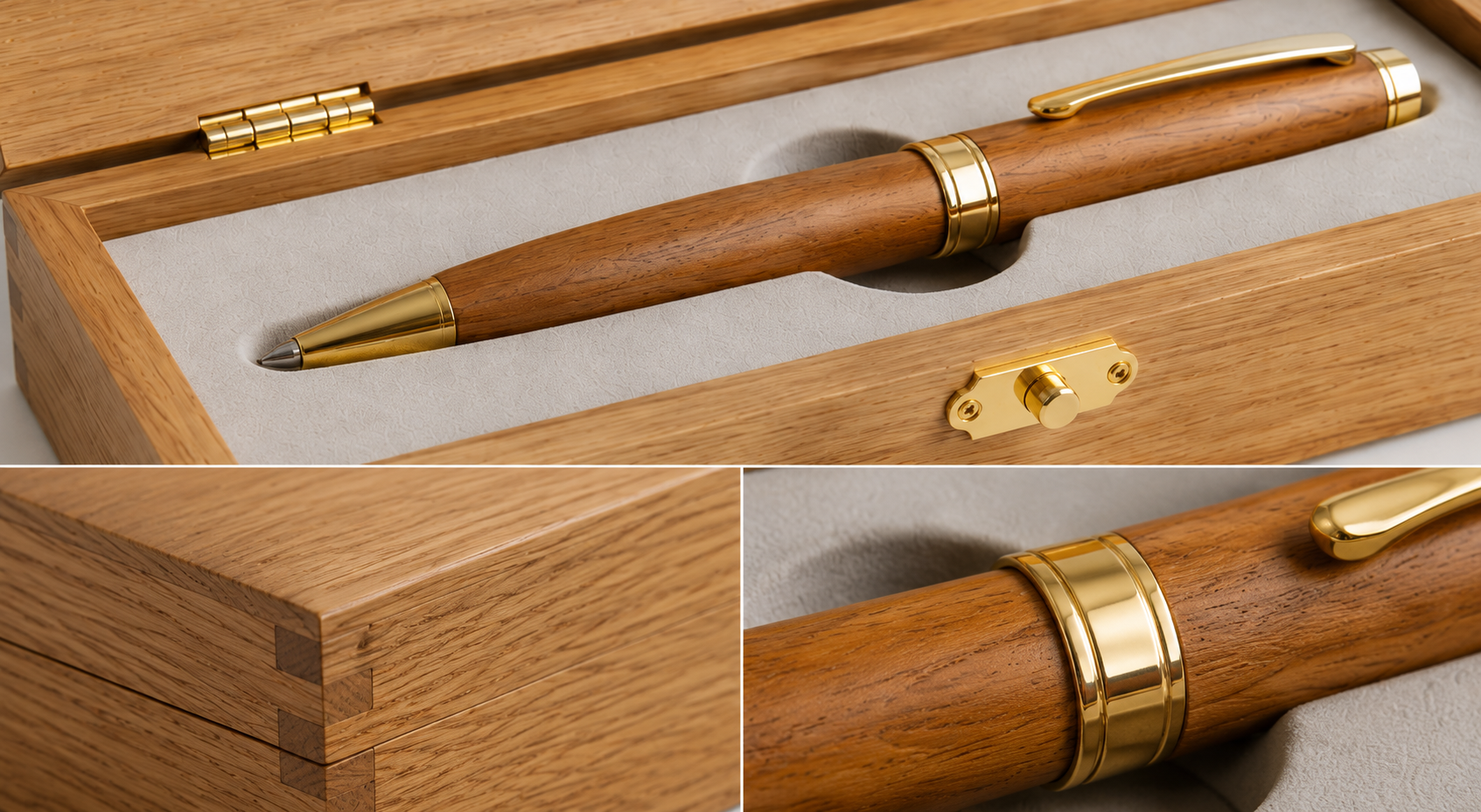 Luxury Wooden Pen Gift Set with Engraved Presentation Box