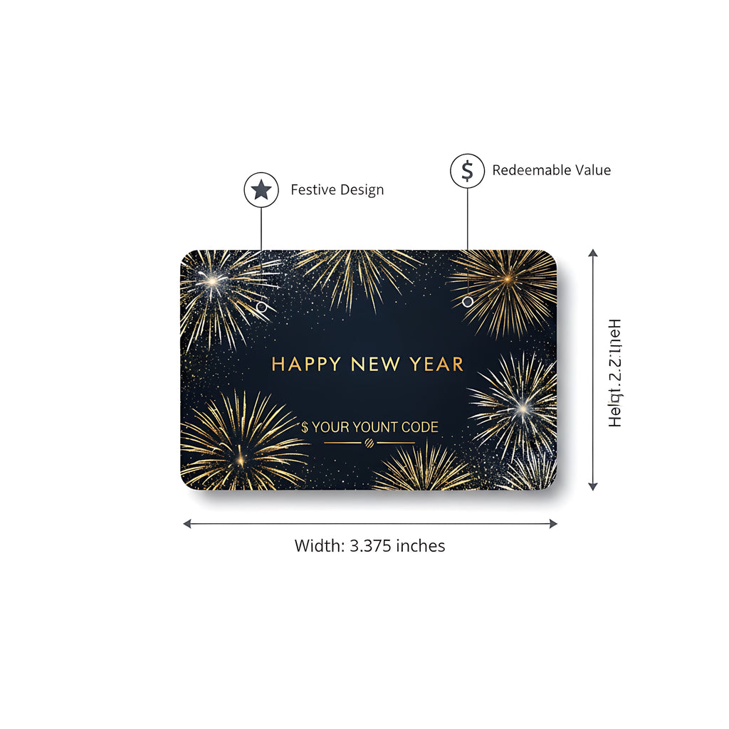 New Year Gift Card Celebration Voucher