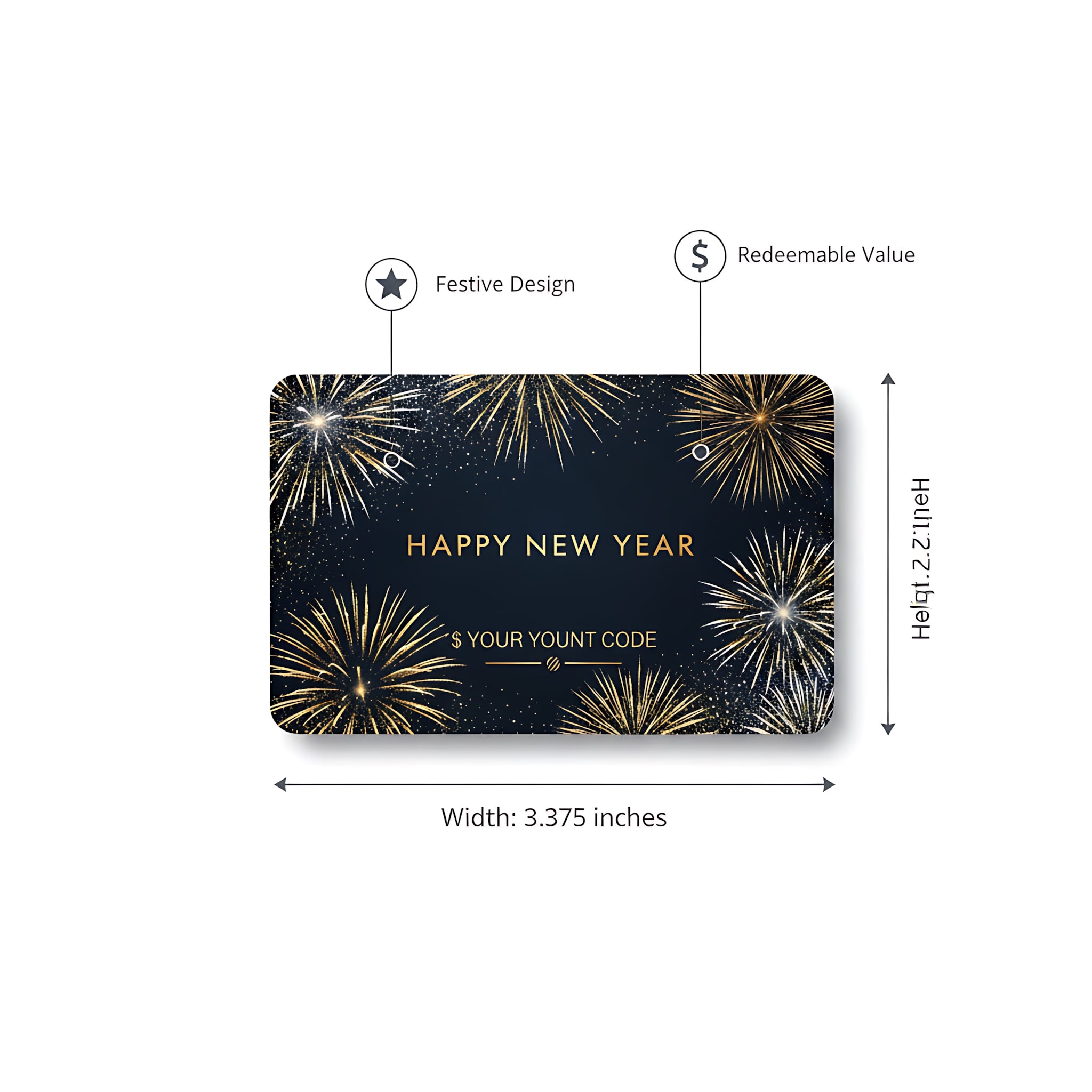 New Year Gift Card Celebration Voucher