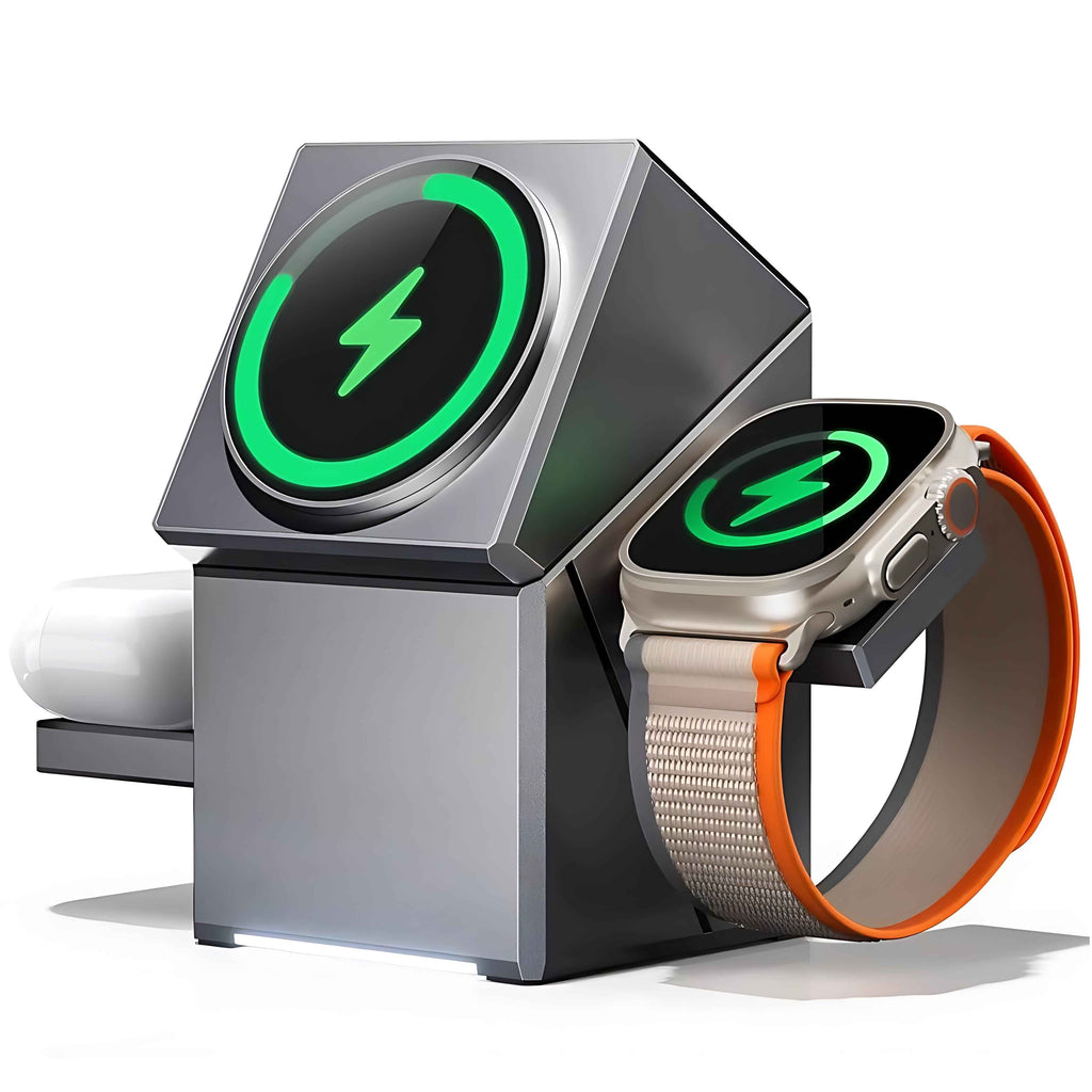 3-in-1 30W Fast Wireless Charging Station, Suitable for iPhone Watch, Air Pods & 16, 15 Series