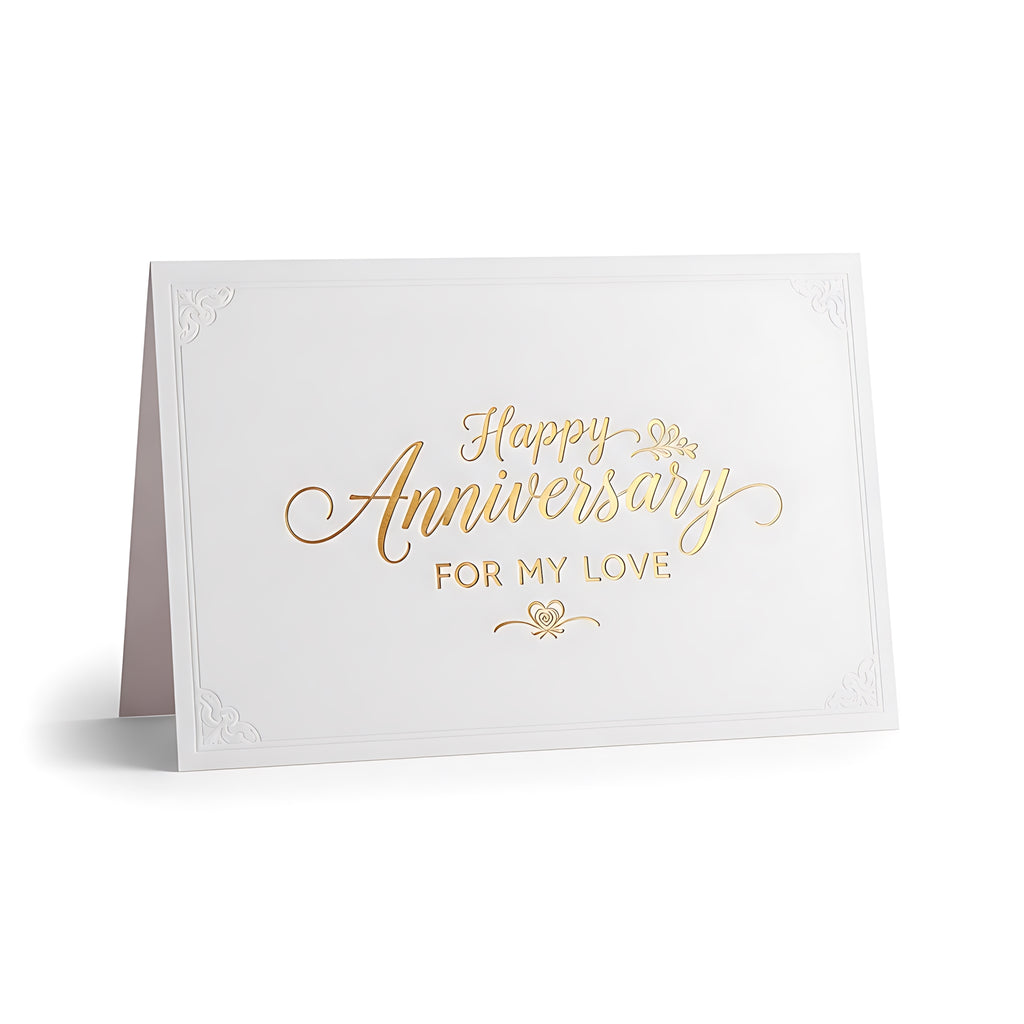 Anniversary Gift Card Elegant Celebration Voucher