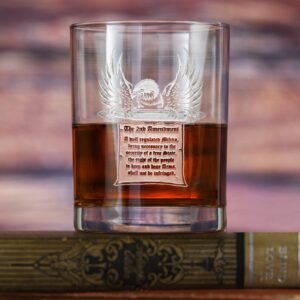 2nd Amendment Gun Rights, Freedom Whiskey Glass Gift