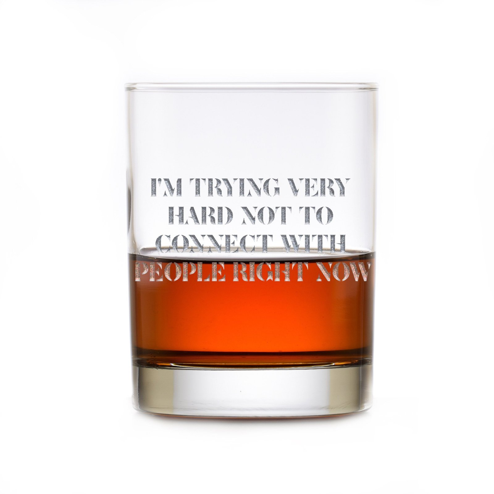 "I'm Trying Very Hard Not To Connect With People" Moira Rose DOF Whiskey Glass - Image 6